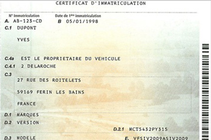 Carte grise définitive